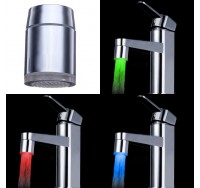 7 Color Changing LED Faucet Color Changing Water Tap Light Silver