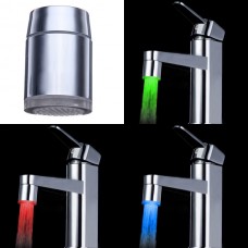 7 Color Changing LED Faucet Color Changing Water Tap Light Silver