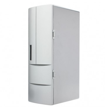 USB Portable Mini Cooling And Heating Fridge Silver