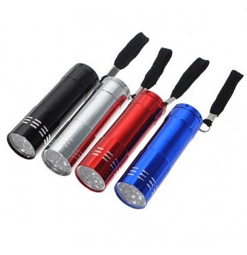 9 LED Pocket Torch Flashlight Camping Light Lamp AAA
