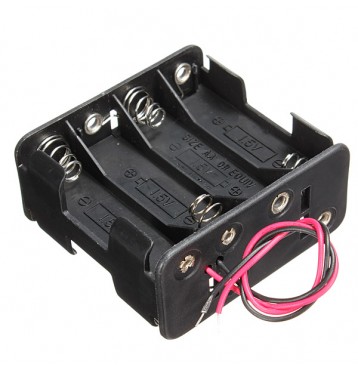 12V 8 x AA Battery Holder 6 Inch Leads Wire