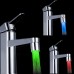 3X 7 Color Changing LED Faucet Color Changing Water Tap Light Silver