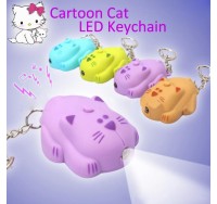 BYSUN Sound Creative Cartoon Cat LED Keychain Color Optioanl