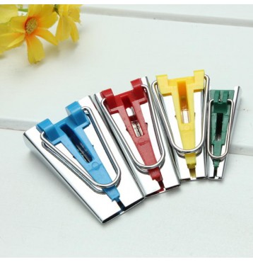 4 Fabric Bias Tape Maker Foot Awl Sewing Tool 6mm/12mm/18mm/25mm