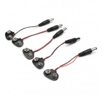 5Pcs DC 9V Battery Button Power Cable Tieline For Arduino