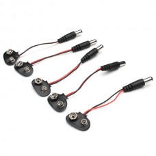 5Pcs DC 9V Battery Button Power Cable Tieline For Arduino
