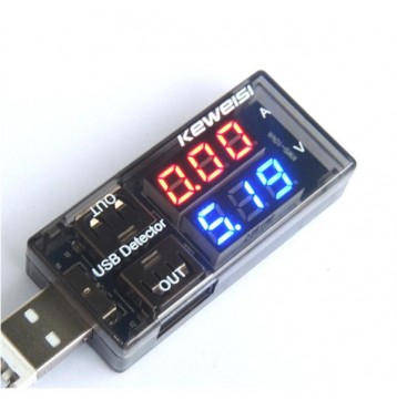 USB Detector Current Voltage Tester Double USB Row Shows