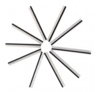 10 Pcs 40 Pin 2.54mm Single Row Pin Header Curved Needle For Arduino