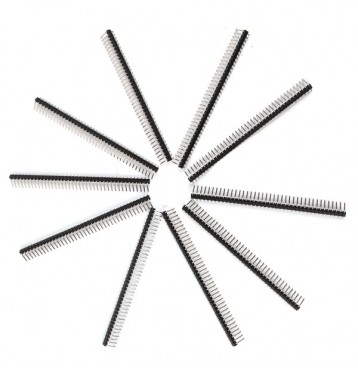 10 Pcs 40 Pin 2.54mm Single Row Pin Header Curved Needle For Arduino