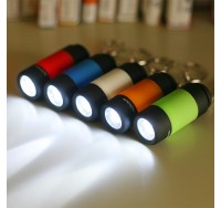1PCS Keychain Bright Light LED USB Rechargeable Mini FlashLight Key Ring