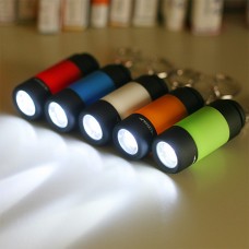 1PCS Keychain Bright Light LED USB Rechargeable Mini FlashLight Key Ring